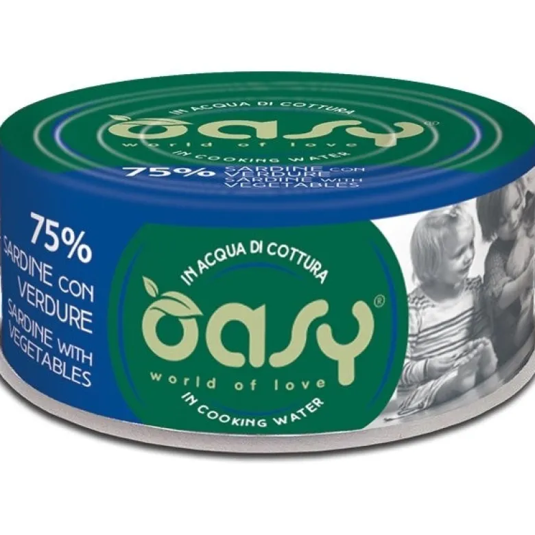 Oasy Wet Cat More Love Sardine con Verdure 70 g