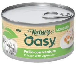 Oasy Wet Cat Natury Cooking Broth Pollo con Verdure Lattina 85 g