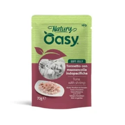 Oasy Wet Cat Natury Soft Jelly Tonnetto con Mazzancolle Busta 70 g