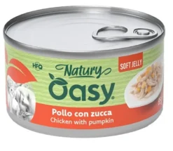 Oasy Wet Cat Natury Soft Jelly Pollo con Zucca Lattina 85 g
