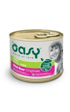 Oasy wet dog one protein cinghiale cibo umido per cani adulti medium/large 200g