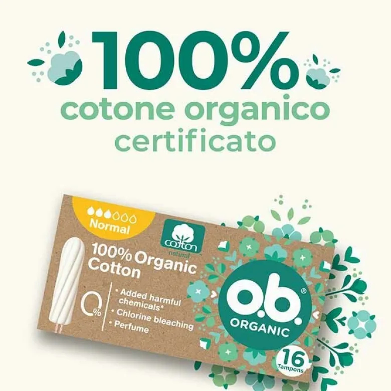 Ob Pro Comfort Organic Normal Assorbenti Interni 16 pezzi
