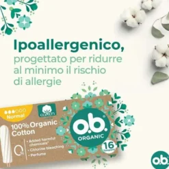 Ob Pro Comfort Organic Normal Assorbenti Interni 16 pezzi