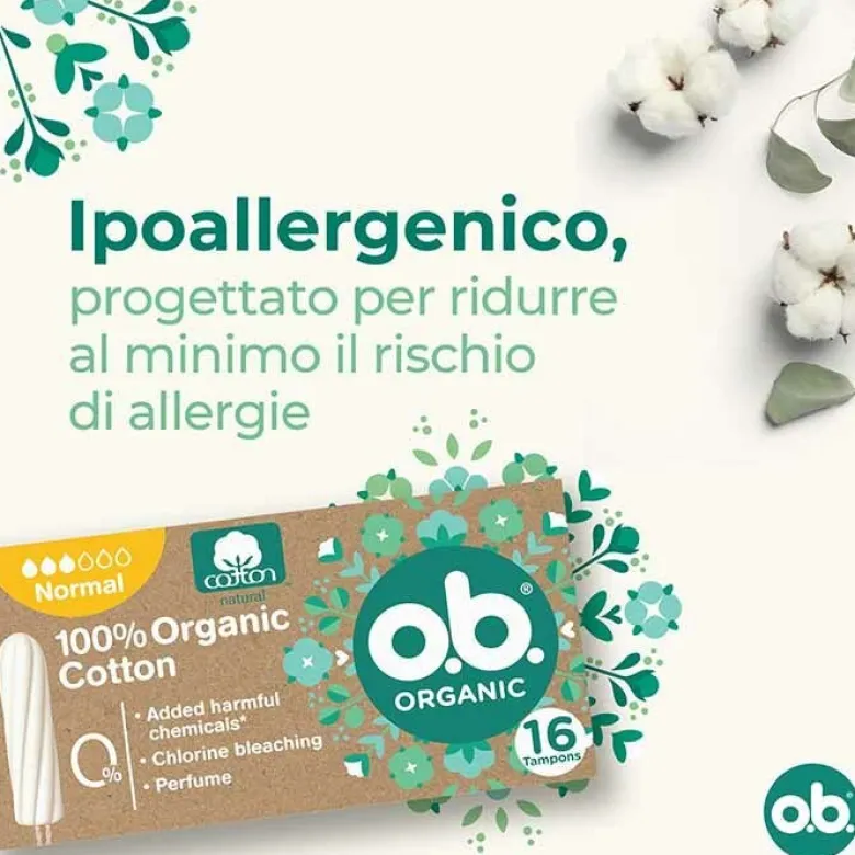 Ob Pro Comfort Organic Normal Assorbenti Interni 16 pezzi