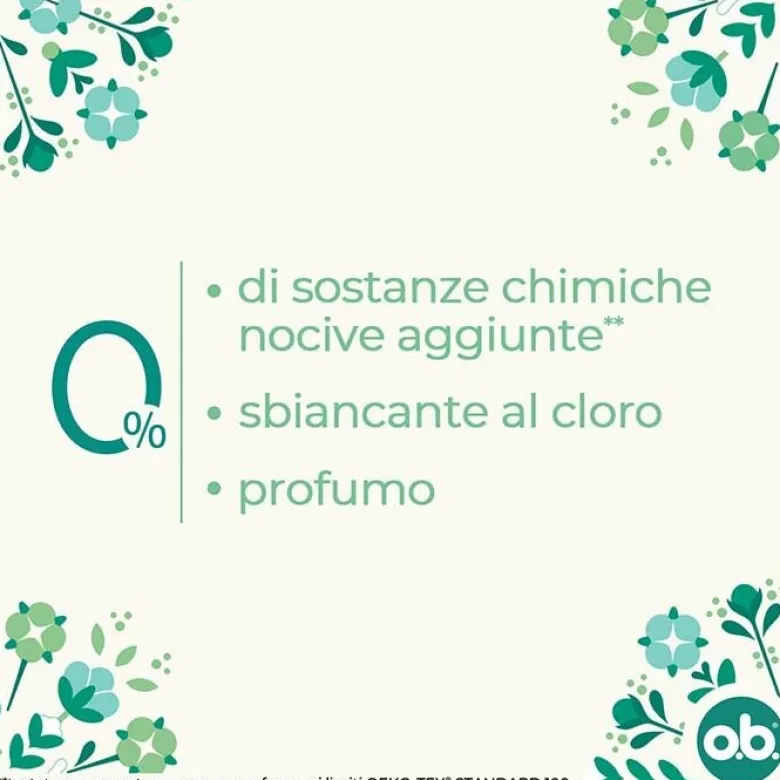 Ob Pro Comfort Organic Super Assorbenti Interni 16 pezzi