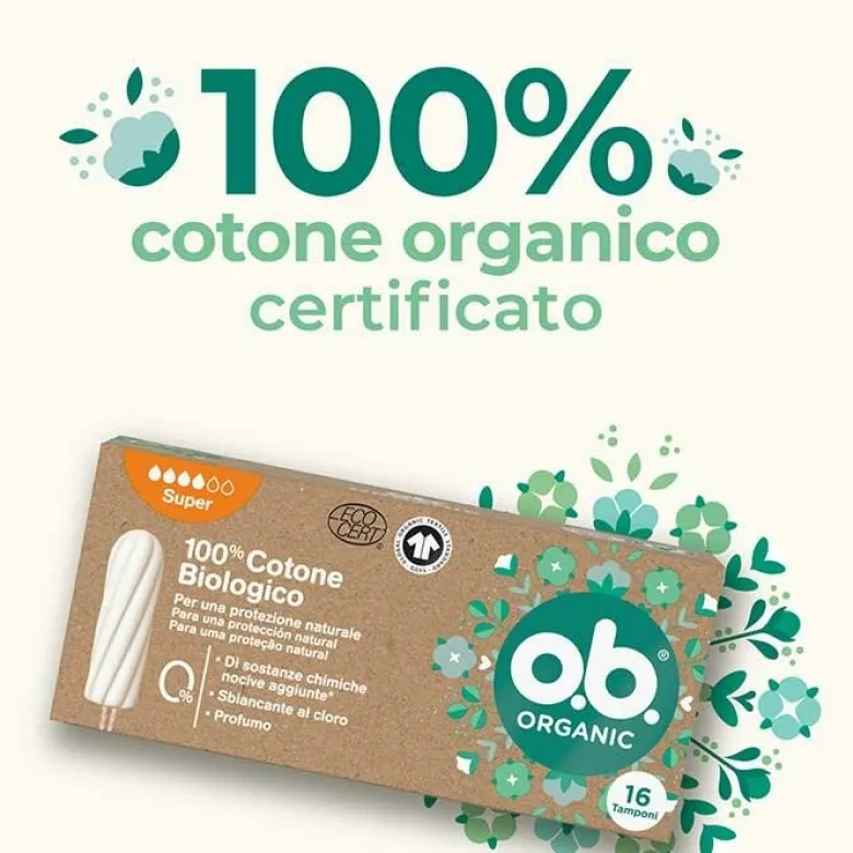 Ob Pro Comfort Organic Super Assorbenti Interni 16 pezzi