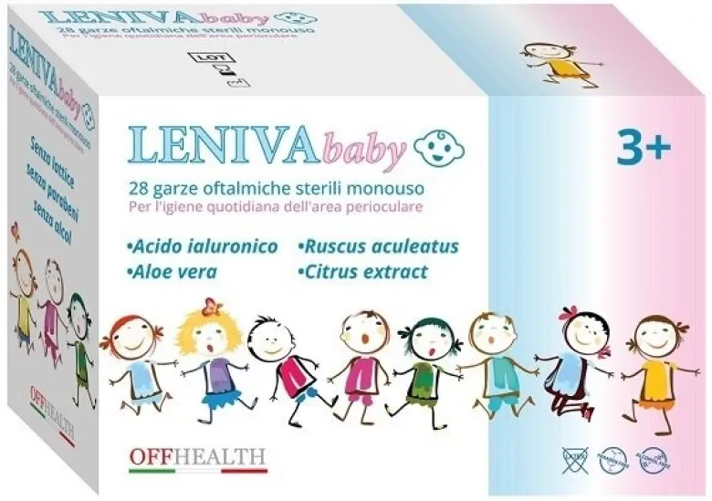 Offhealth leniva baby 28 garze oftalmiche sterili monouso