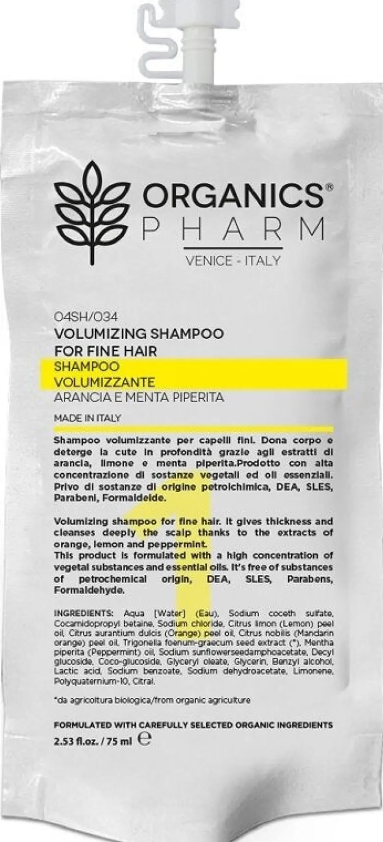Organics pharm shampoo volumizzante 75 ml