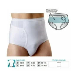 Orione slip per stomia uomo cod 556 bianco taglia 2