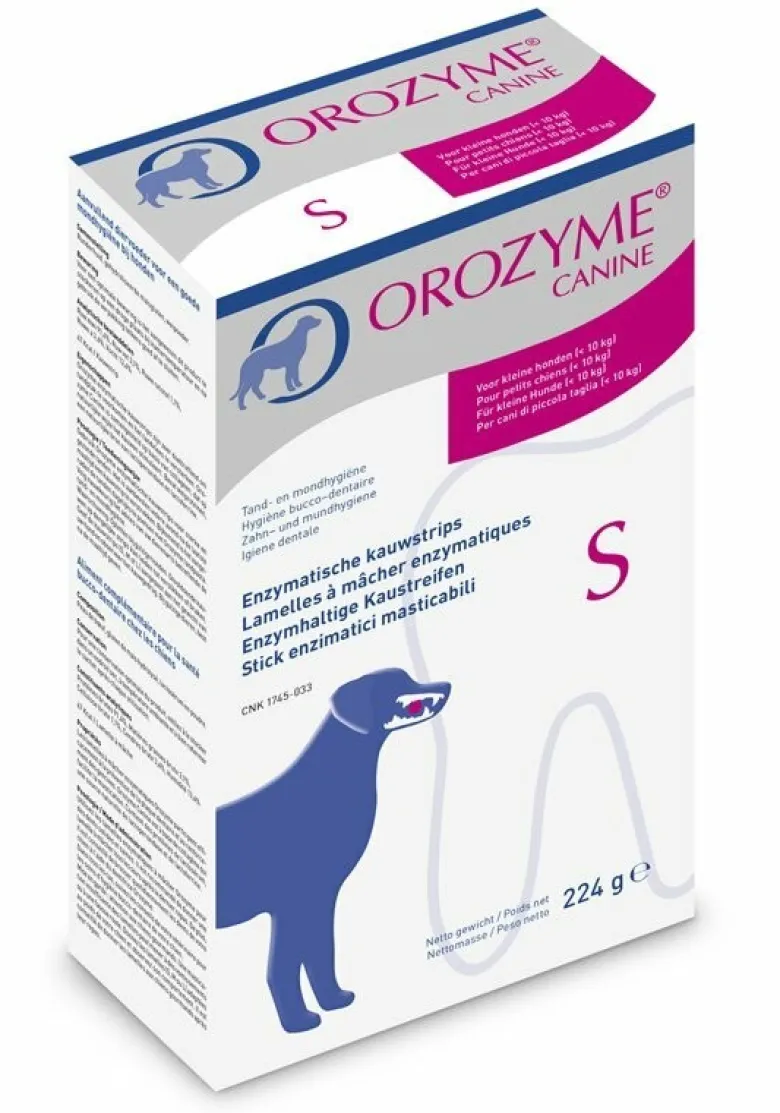 Orozyme Canine Strisce Masticabili per Igiene Orale Cane Taglia S 224 g