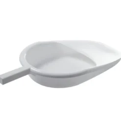 Padella per ammalati prodotta in plastica e confezionata insacchetto di polietilene