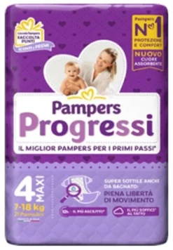 Pampers progressi maxi 21 pezzi