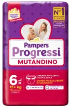 Pampers progressi mutandina xl cp 15 pezzi