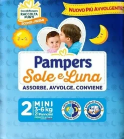 Pampers sole luna midini 21 pezzi