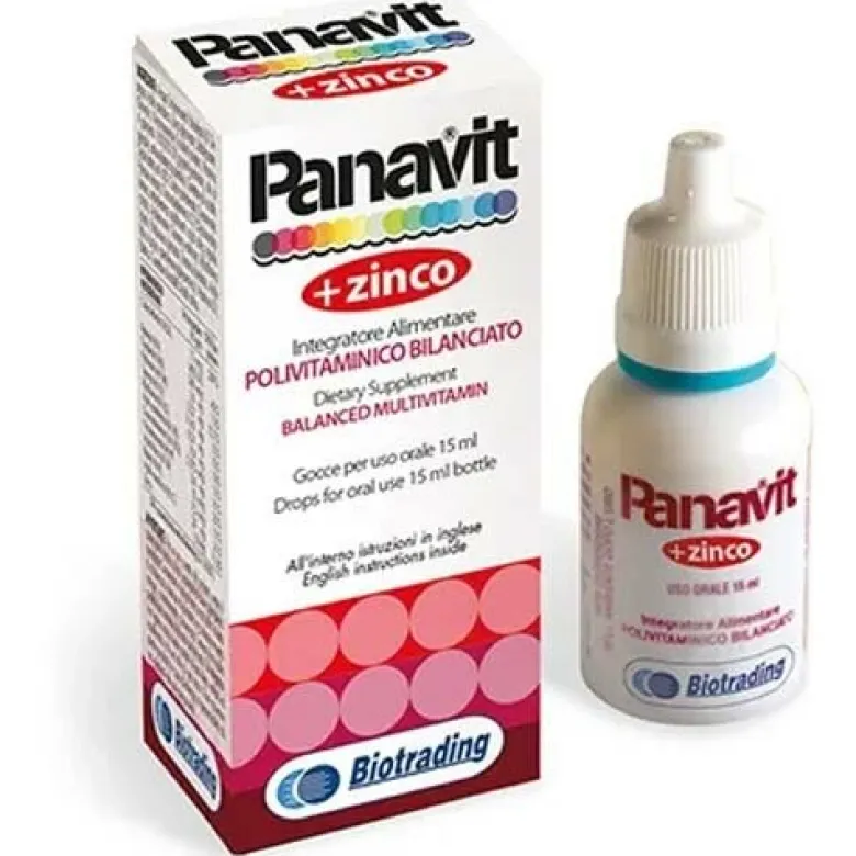 Panavit Gocce + Zinco Integratore Polivitaminico 15 ml