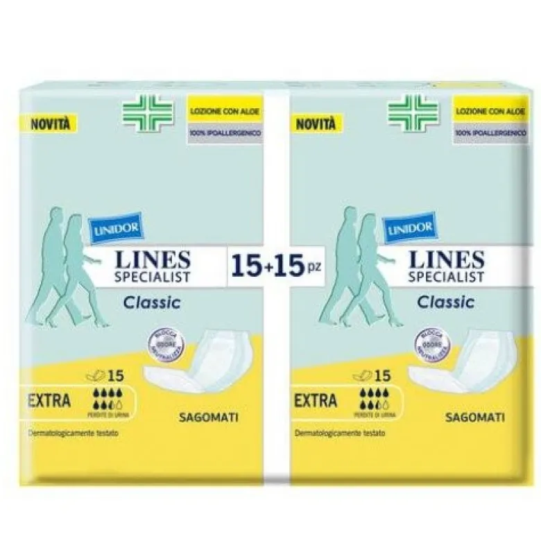 Pannolone lines specialist classic sagomato extra 30 pezzi