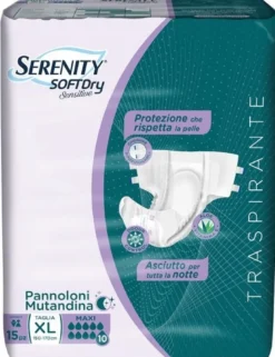 Pannolone mutandina serenity sd sensitive maxi xl 15 pezzi