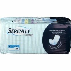 Pannolone per incontinenza formato rettangolare senza barriera serenity 30 pezzi