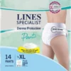 Pannolone per incontinenza lines specialist derma pants plus xl 14 pezzi