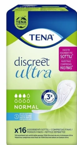Pannolone sagomato tena discreet ultra normal 16 pezzi