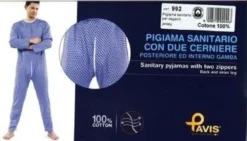 Pavis wellness 992 pigiama uomo doppia cerniera azzurro m