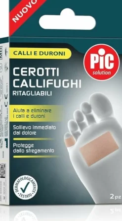 Pic solution cerotti callifughi ritagliabili con acido salicilico 2 pezzi 6x4cm