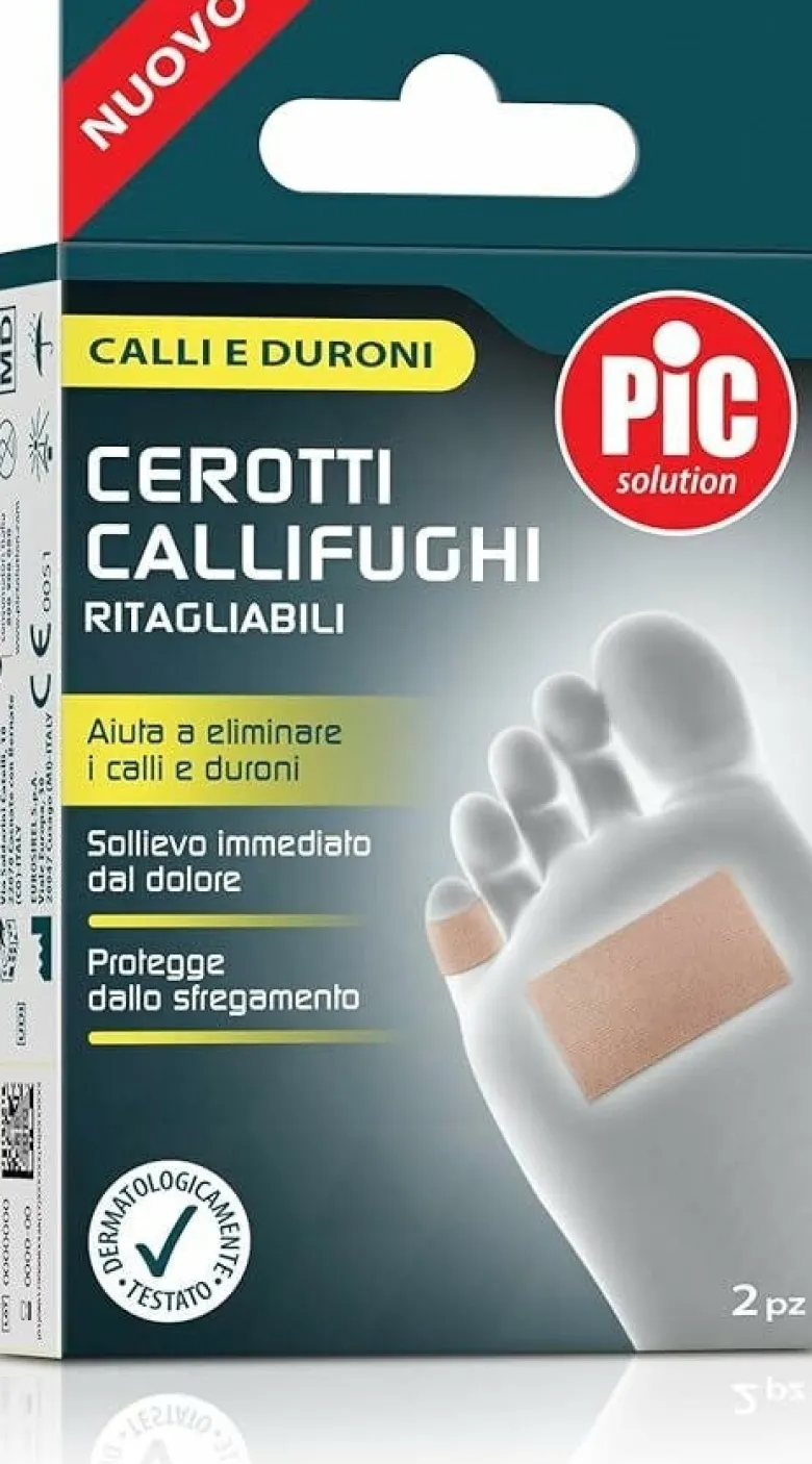 Pic solution cerotti callifughi ritagliabili con acido salicilico 2 pezzi 6x4cm
