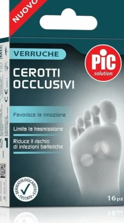 Pic solution cerotti occlusivi per il trattamento verruche confezione mix 16 pezzi