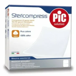 Pic stericompress 18x40cm garze idrofile 12 pezzi fustell