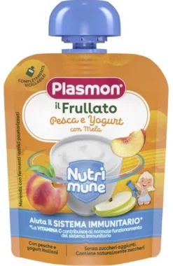 Plasmon nutri-mune pesca/yogurt con mela 85 g