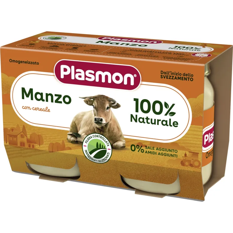 Plasmon omogeneizzato manzo 120 g x 2 pezzi