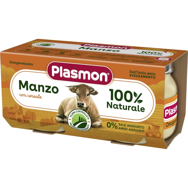 Plasmon omogenizzato manzo 2 pezzi da 80g