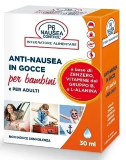 P6 nausea control gocce antinausea bambini e adulti 30 ml