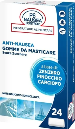 P6 nausea control 24 gomme da masticare senza zucchero