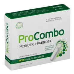 Procombo Prebiotic+Probiotic Integratore Flora batterica Intestinale 10 Capsule