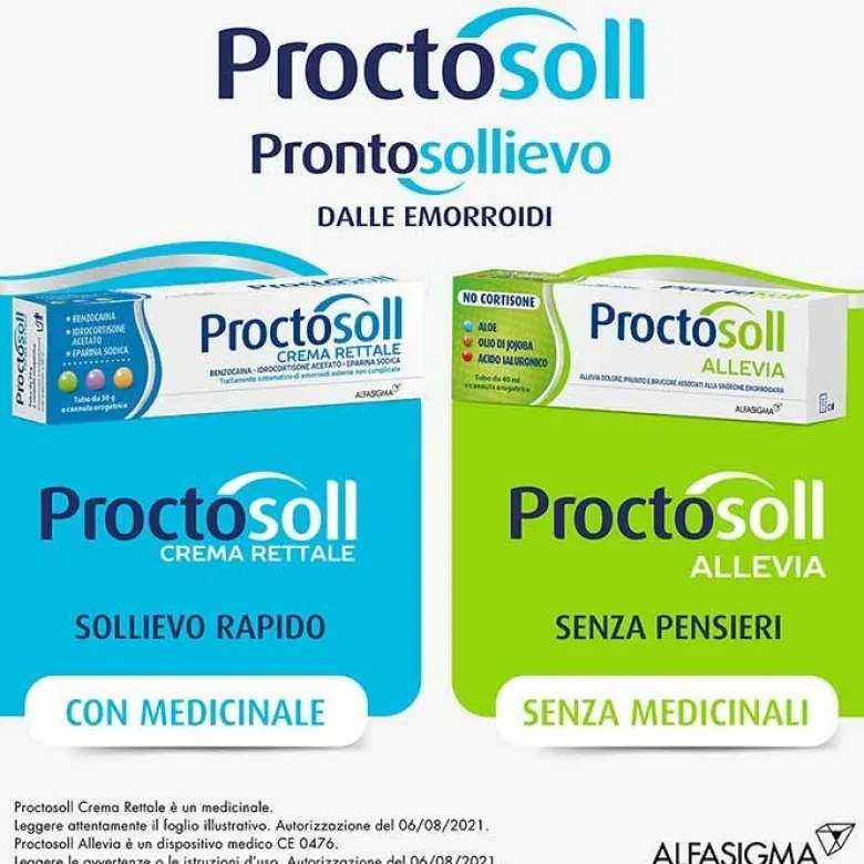 Proctosoll Allevia Gel per la Prevenzione e Cura della Sindrome Emorroidaria 40 ml