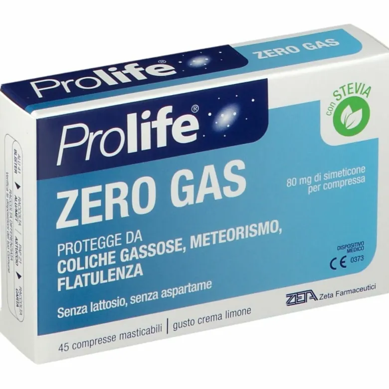 Prolife Zero Gas Integratore Contro Gonfiori e Flatulenza 45 Compresse