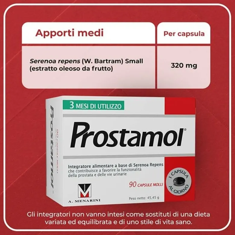 Prostamol Integratore Prostata e Vie Urinarie 90 Capsule