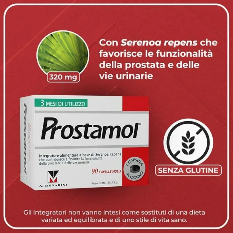 Prostamol Integratore Prostata e Vie Urinarie 90 Capsule