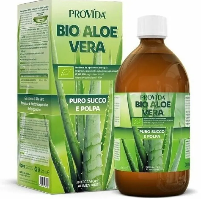 Provida bio aloe vera puro succo e polpa 500 ml