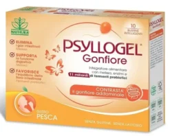 Psyllogel Gonfiore Integratore Funzione Intestinale Gusto Pesca 10 Bustine