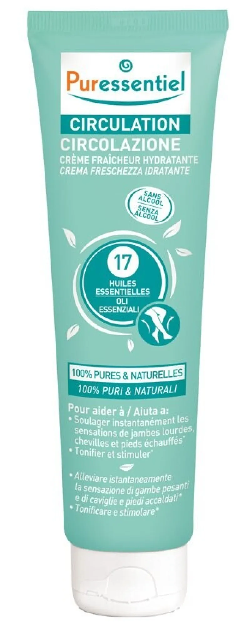 Puressentiel crema circolazione freschezza idratante gambe ei stanchi 100 ml