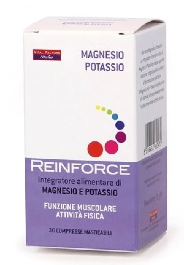 Reinforce magnesio + potassio 30 compresse masticabili