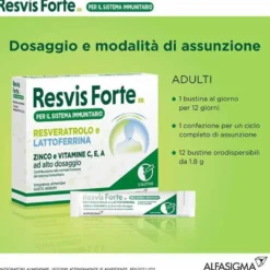 Resvis Forte XR Antiossidante e Difese Immunitarie 12 Bustine