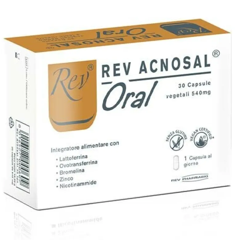 Rev Acnosal Oral Integratore Bellezza Della Pelle 30 Capsule