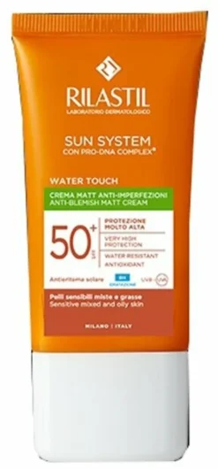 Rilastil sun system water touch fluido spf50+ 50 ml nuova formulazione