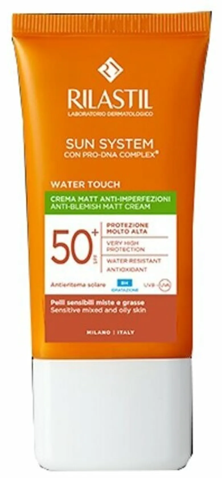 Rilastil sun system water touch fluido spf50+ 50 ml nuova formulazione