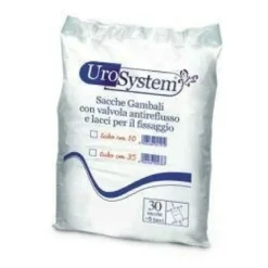 Sacca di drenaggio da gamba per incontinenza urosystem tubo10 cm 30 pezzi