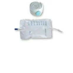Sacca di drenaggio gamba per incontinenza standard in pvc con tubo di raccordo diritto 10cm rubinetto di scarico e valvoalvola antireflusso capienza 750ml 10 pezzi