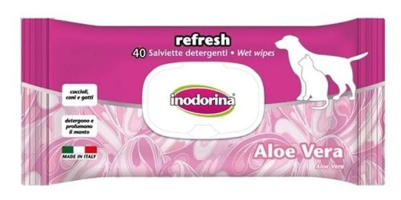 Salviette aloe vera inodorina 40 pezzi